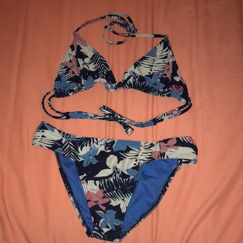 Blue Floral Bikini